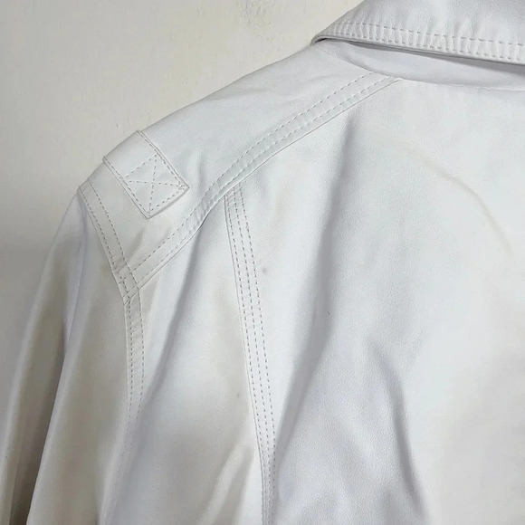 LOVE & LEGEND  | WHITE BIKER JACKET - Picture 15 of 16